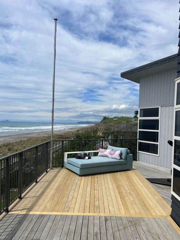 Beach house deck extension project